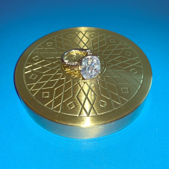 NWOT Juicy Couture CZ Ring Sterling Silver Plated - Picture 1 of 6